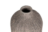 FLORERO CERAMICA NEGRO GRIS 14x14x36 CM