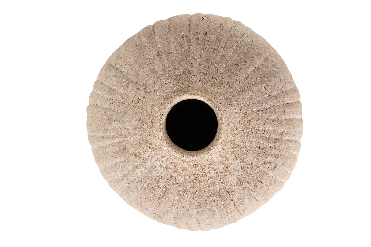 FLORERO CERAMICA BEIGE 19x19x26 CM