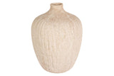 FLORERO CERAMICA BEIGE 19x19x26 CM