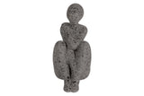 FIGURA MUJER CERAMICA NEGRO 24x15x29 CM