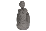 FIGURA MUJER CERAMICA NEGRO 24x15x29 CM