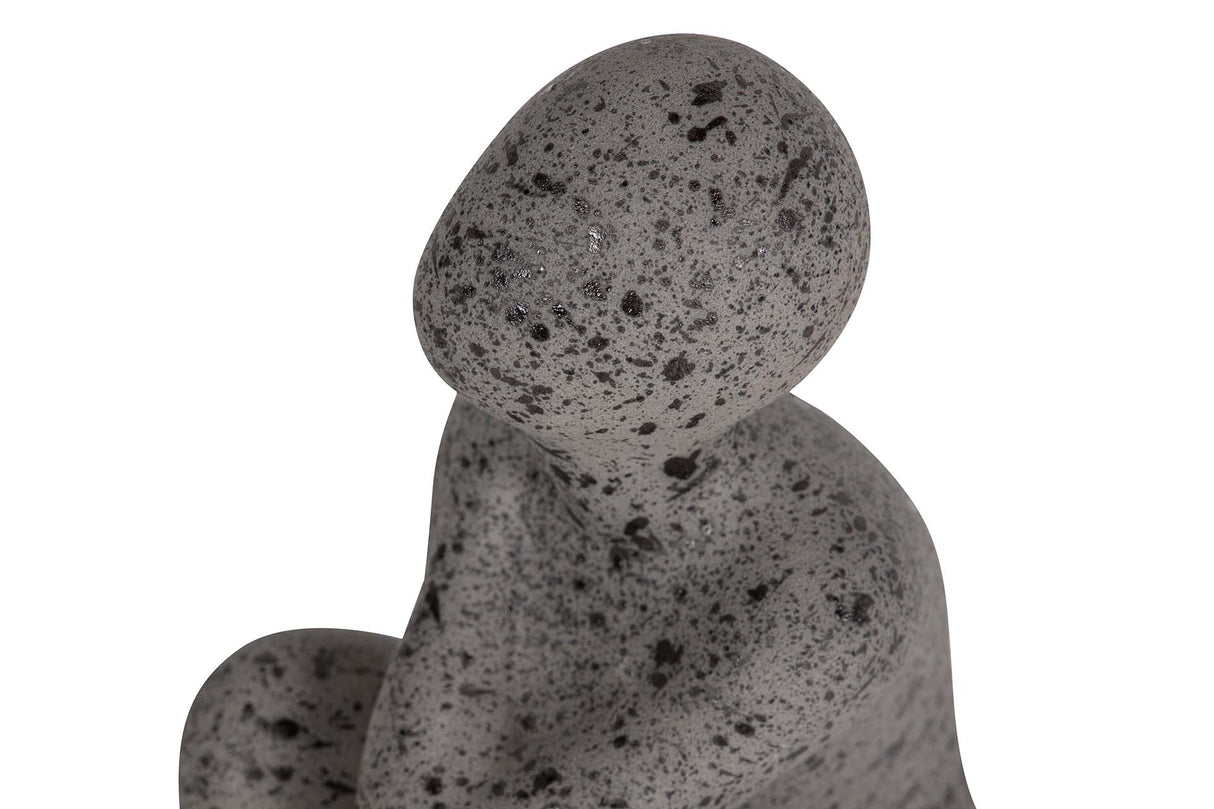 FIGURA MUJER CERAMICA NEGRO 24x15x29 CM
