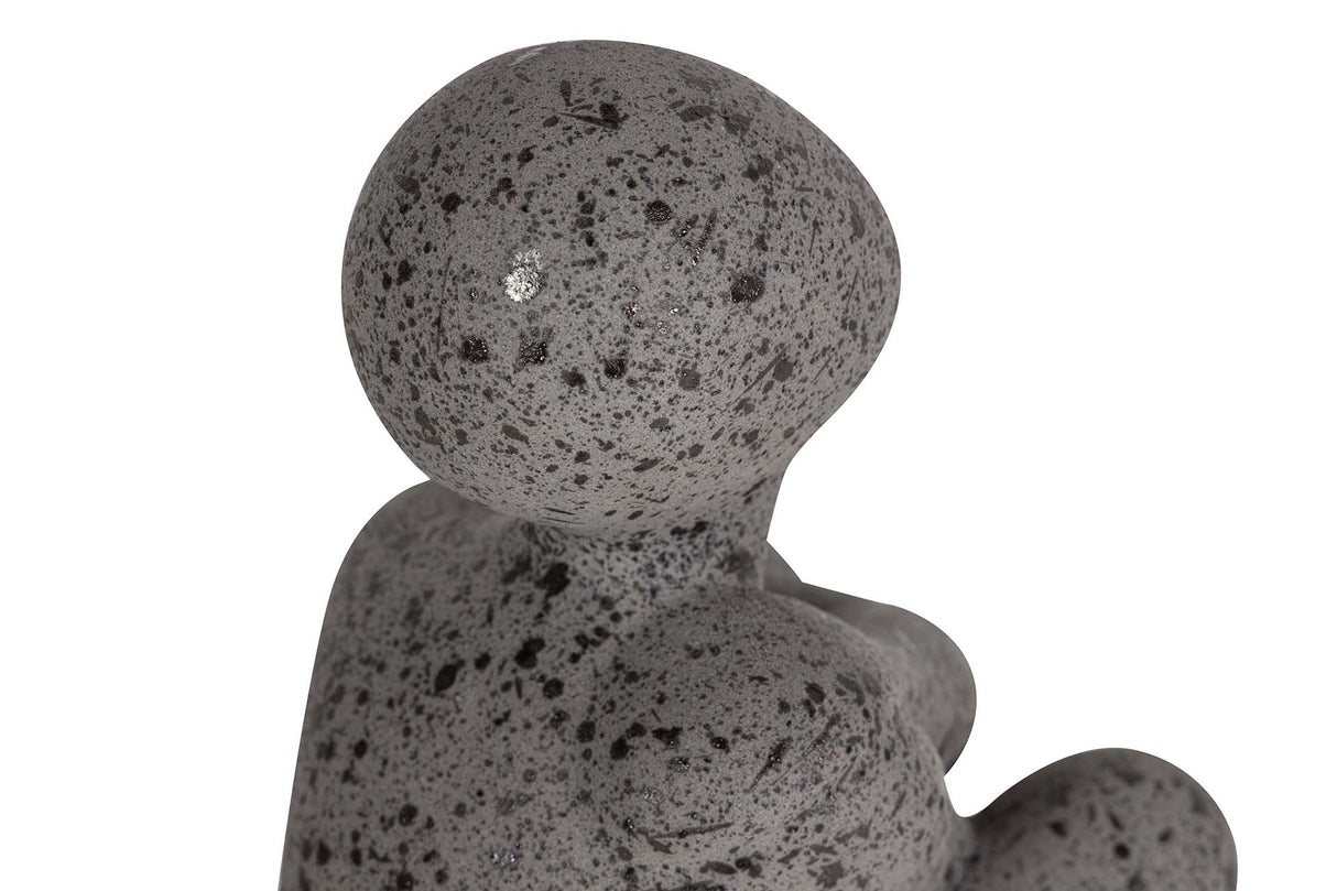 FIGURA MUJER CERAMICA NEGRO 24x15x29 CM