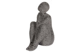 FIGURA MUJER CERAMICA NEGRO 24x15x29 CM