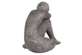 FIGURA MUJER CERAMICA NEGRA 24x15x29 CM