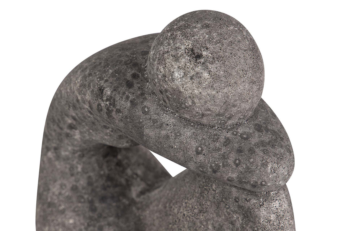 FIGURA MUJER CERAMICA NEGRA 24x15x29 CM