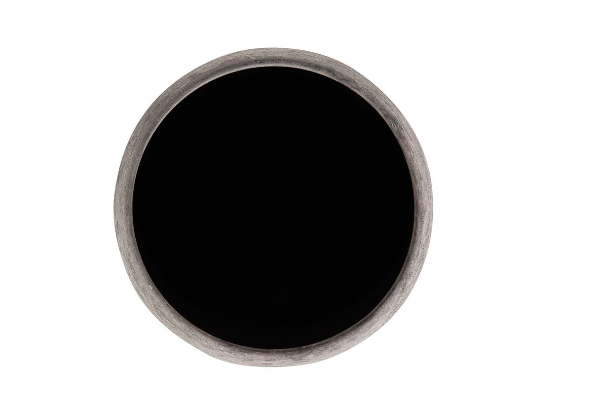 FLORERO CERAMICA NEGRO GRIS 20x20x31 CM