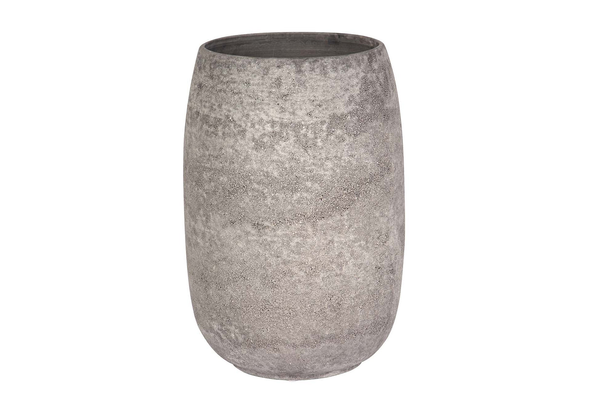 FLORERO CERAMICA NEGRO GRIS 20x20x31 CM