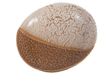 CENTRO DE MESA CERAMICA BEIGE  20x20x4 CM