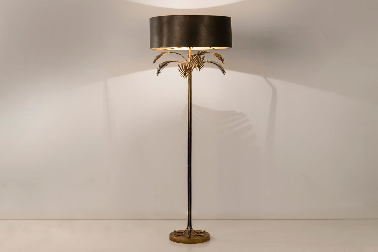 Lâmpada de metal dourado 60x60x166 cm