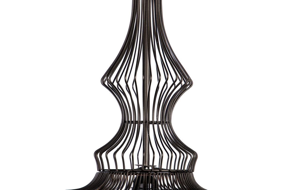 Lampada del tetto in metallo nero 25x25x69 cm