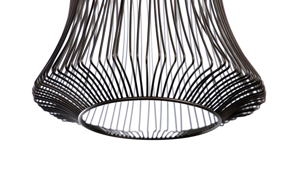 Lampe à toit en métal noir 25x25x69 cm