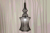 Lampada del tetto in metallo nero 25x25x69 cm