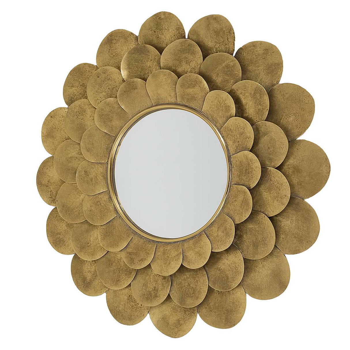 ESPEJO METAL REDONDO DORADO 86x7x86 CM