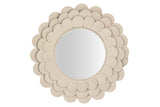 ESPEJO METAL REDONDO BEIGE 86x7x86 CM