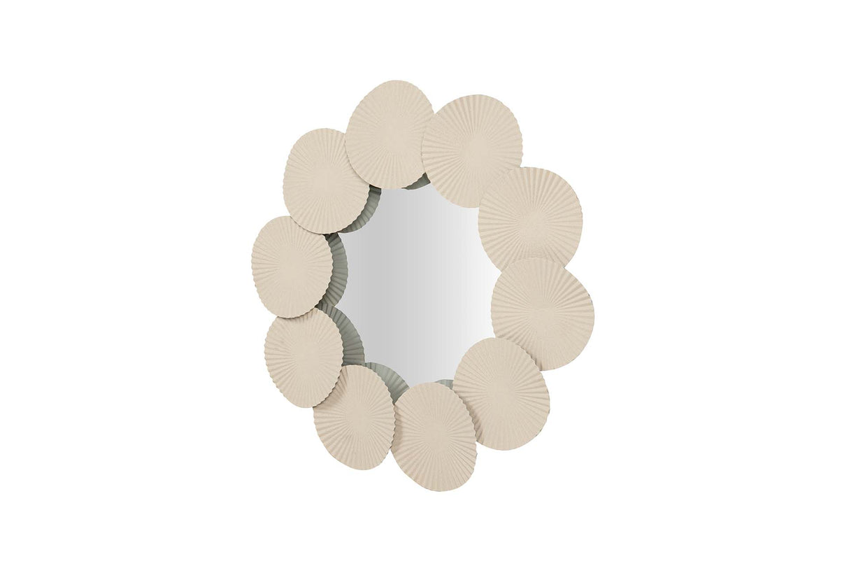 ESPEJO METAL REDONDO BEIGE 61x4x61 CM