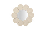 ESPEJO METAL REDONDO BEIGE 61x4x61 CM