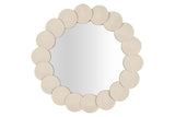 ESPEJO METAL REDONDO BEIGE 90x6x90 CM