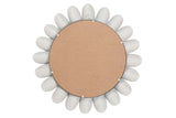 ESPEJO METAL REDONDO BLANCO 85x6x85 CM