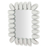 ESPEJO METAL OVALADO BLANCO 63x6x82 CM