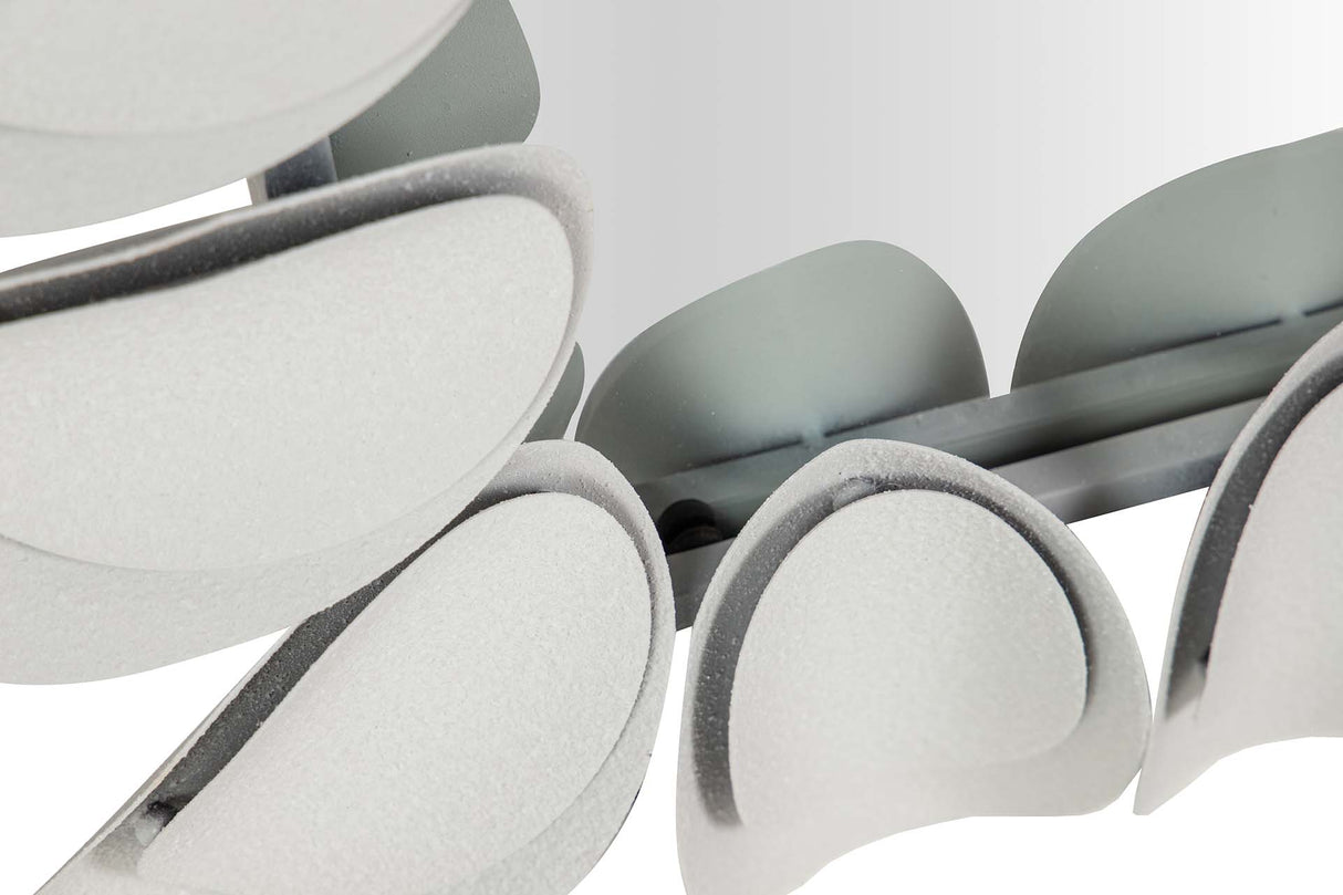 ESPEJO METAL OVALADO BLANCO 63x6x82 CM