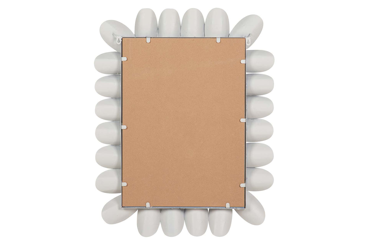 ESPEJO METAL OVALADO BLANCO 63x6x82 CM