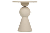 MESITA AUXILIAR METAL MDF BEIGE  40x40x48 CM