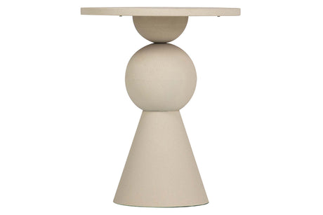 MESITA AUXILIAR METAL MDF BEIGE  40x40x48 CM