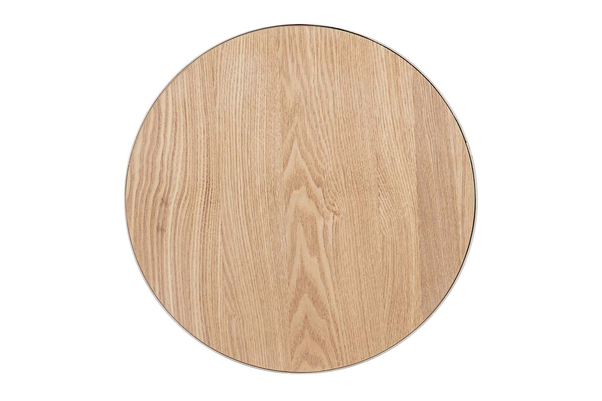 MESITA AUXILIAR METAL MDF BEIGE  40x40x48 CM