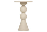 MESITA AUXILIAR METAL MDF BEIGE 41x41x63 CM