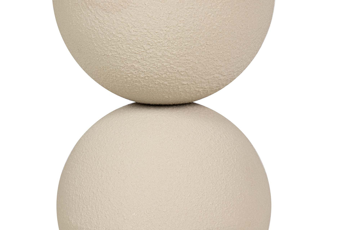 MESITA AUXILIAR METAL MDF BEIGE 41x41x63 CM
