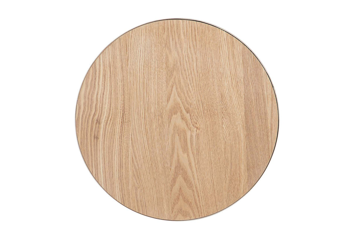 MESITA AUXILIAR METAL MDF BEIGE 41x41x63 CM