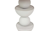 MESITA AUXILIAR METAL MDF BLANCO 60x60x58 CM