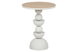 MESITA AUXILIAR METAL MDF BLANCO 41x41x52 CM