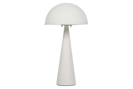 LAMPARA DE SOBREMESA METAL BLANCO 31x31x56 CM