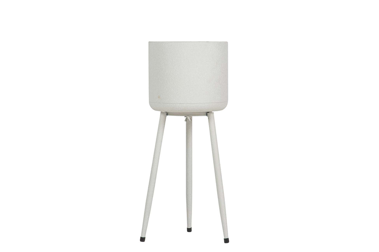 PLANTERO METAL BLANCO 20x20x50 CM