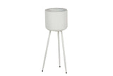 PLANTERO METAL BLANCO 23x23x65 CM
