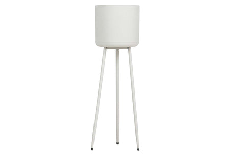 PLANTERO METAL BLANCO 25x25x80 CM