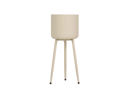 PLANTERO METAL BEIGE 20x20x50 CM