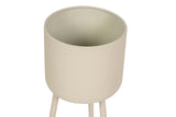 PLANTERO METAL BEIGE 20x20x50 CM