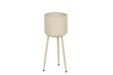 PLANTERO METAL BEIGE 20x20x50 CM