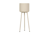PLANTERO METAL BEIGE 23x23x65 CM