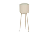 PLANTERO METAL BEIGE 23x23x65 CM