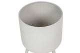 PLANTERO METAL BLANCO 20x20x32 CM