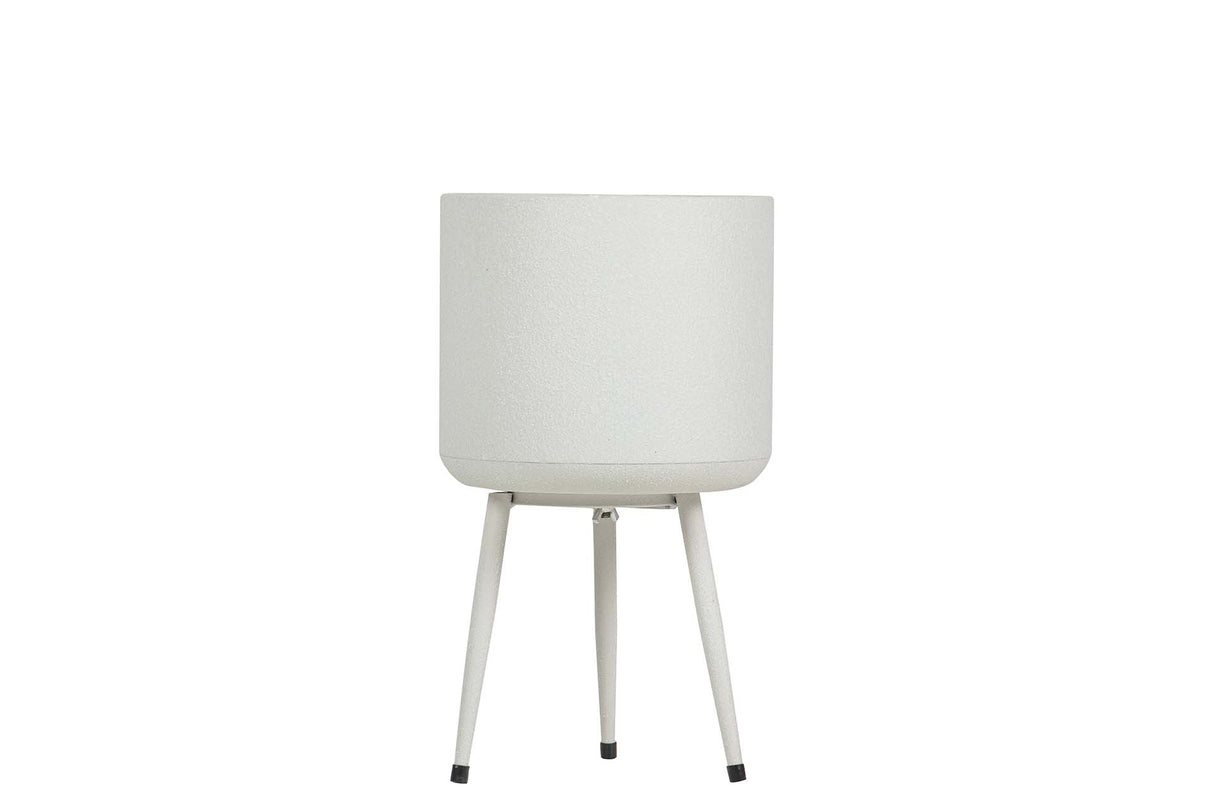 PLANTERO METAL BLANCO 23x23x39 CM