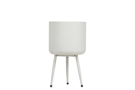 PLANTERO METAL BLANCO 23x23x39 CM