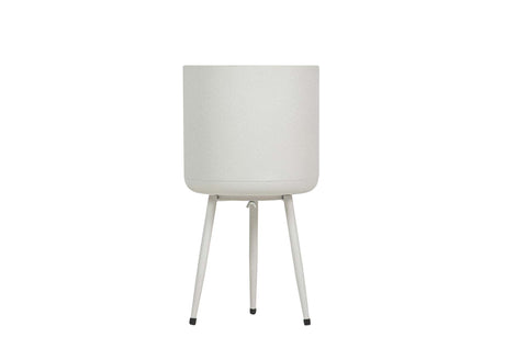 PLANTERO METAL BLANCO 25x25x47 CM