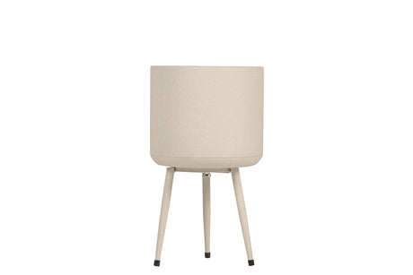 PLANTERO METAL BEIGE 23x23x40 CM