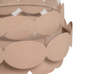 PORTAVELAS METAL BEIGE 16x16x25 CM