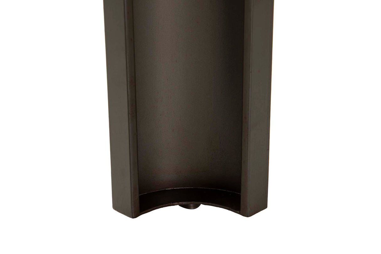 Console de metal de metal black metal 132x36x81 cm